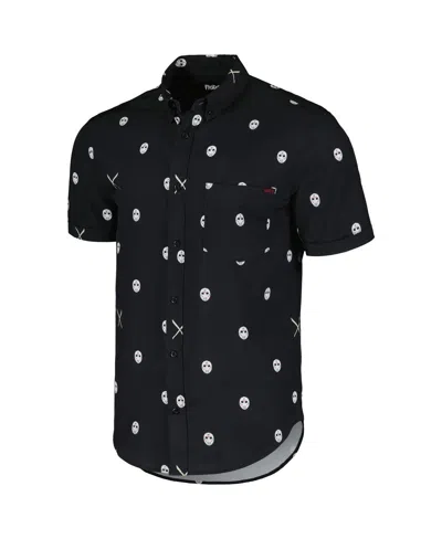 Shop Rsvlts Men's And Women's  Black Friday The 13th Greetings From Crystal Lake Button-down Shirt