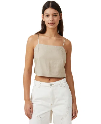 Shop Cotton On Women's Haven Tie Back Cami Top In Mid Taupe