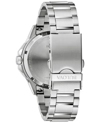 Bulova Men's Marine Star Stainless Steel Bracelet Watch 43mm In Silver-tone