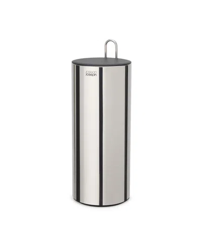 Shop Joseph Joseph Easy-store Luxe Concealed Toilet Roll Holder In Gray