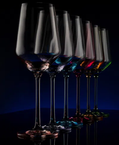 Shop The Wine Savant Colored Wine Glasses, Multicolored, 12 oz Set Of 6