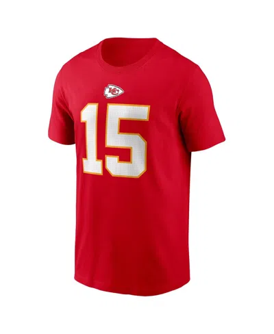 Nike Men's  Patrick Mahomes Red Kansas City Chiefs Player Name And Number T-shirt In Red