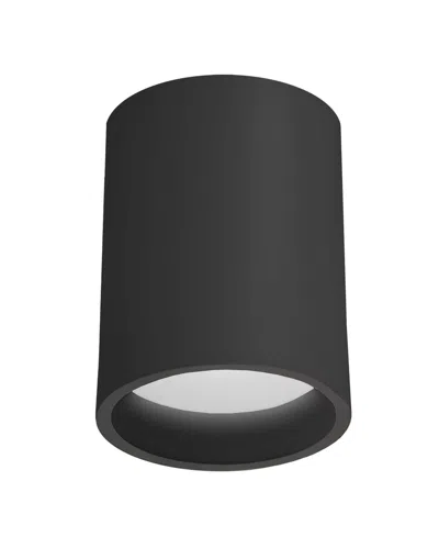 Shop Dainolite 6" Metal Echo 12w Flush Mount With Acrylic Diffuser In Matte Black,frosted