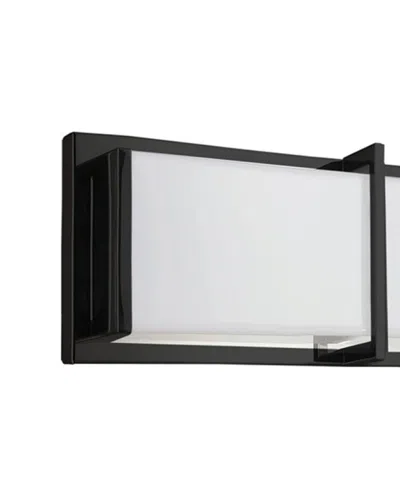 Dainolite 5" Metal Winston 15w Vanity Light With Acrylic Diffuser In Matte Black,white