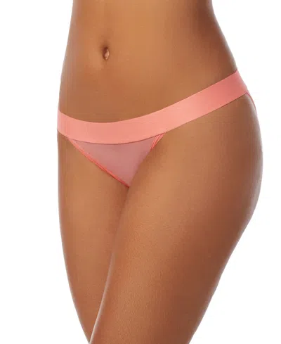 Shop Dkny Women's Sheer Bikini Underwear Dk8945 In Shell Pink
