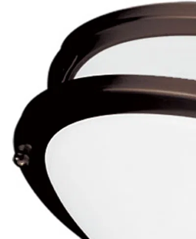 Dainolite 4.25" Metal, Plastic Cfled Bronze Ceiling Flush Mount With Shade In Bronze,white