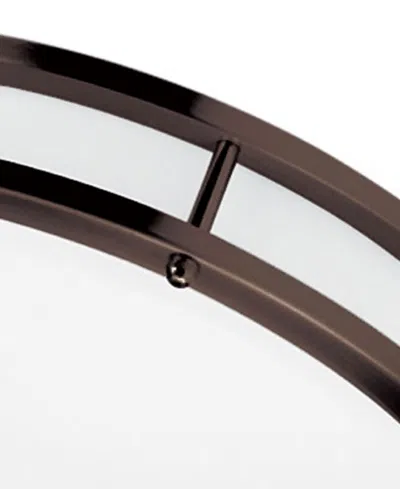 Dainolite 4.25" Metal, Plastic Cfled Bronze Ceiling Flush Mount With Shade In Bronze,white