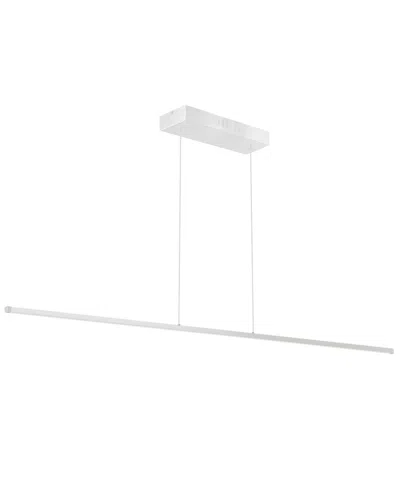 Dainolite 0.75" Metal Array 56w Led Horizontal Pendant With Diffuser In Matte White,white