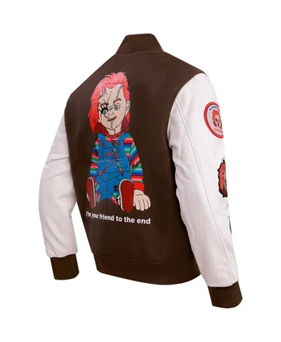 Shop Freeze Max Men's  Brown Chucky Good Guys Varsity Full-zip Jacket
