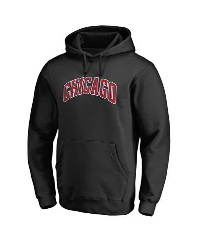 Fanatics Branded Black Chicago Bulls Alternate Logo Pullover Hoodie In Black