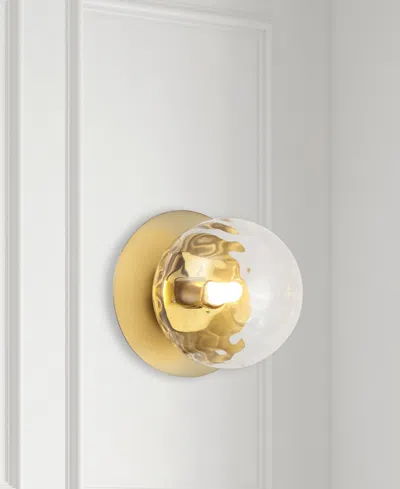 Dainolite Burlat 1-light Wall Sconce In Clear,aged Brass