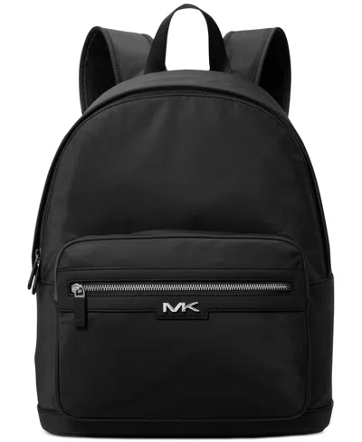 Shop Michael Kors Men's Malone Adjustable Solid Nylon Backpack In Black