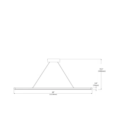 Dainolite Array Led Horizontal Pendant In Matte Black,white