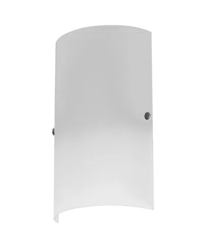Shop Dainolite 12" Metal, Glass Paza 1 Light Wall Sconce With Frosted Glass In White,satin Chrome