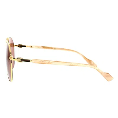 Shop Gucci Eyewear Sunglasses In Gold