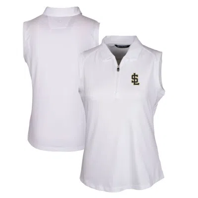 Shop Cutter & Buck White Salt Lake Bees Forge Drytec Stretch Sleeveless Polo