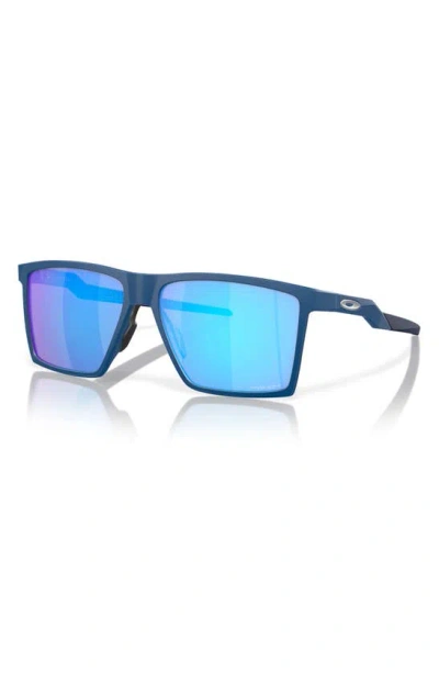 Oakley Futurity Sun 57mm Polarized Square Sunglasses In Sapphire
