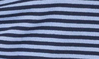Edikted Jocelyn Stripe Stretch Cotton Top In Blue