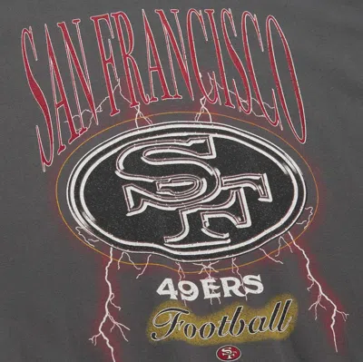 Shop Mitchell & Ness Charcoal San Francisco 49ers Distressed Logo 4.0 Pullover Sweatshirt
