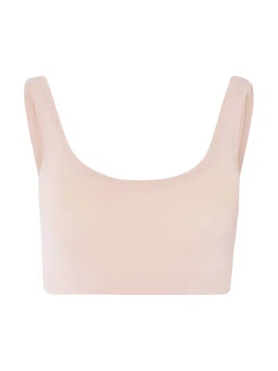 Shop Hanro Women's Touch Feeling Crop Top In Peach Whip