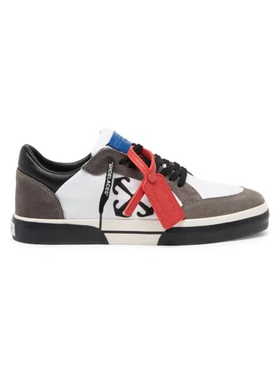 Shop Off-white Men's Vulcanized Low-top Sneakers In Canvas White