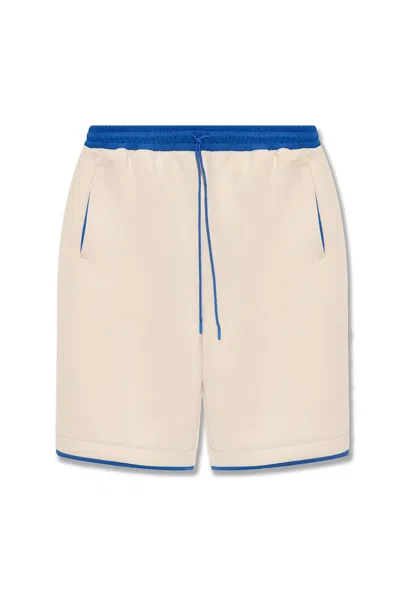 Shop Gucci Shorts With Web Stripe In Beige