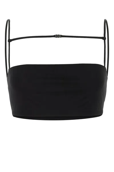 Shop Dsquared2 Black Viscose Crop Top