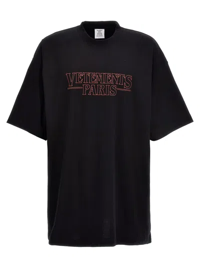 Shop Vetements Logo T-shirt In Nero