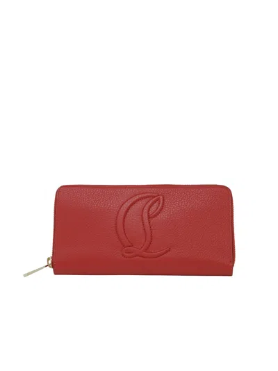Shop Christian Louboutin By My Side Red Calf Leather Wallet