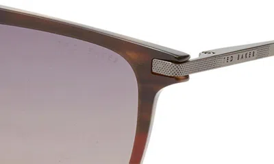 Shop Ted Baker 56mm Polarized Square Sunglasses In Amber