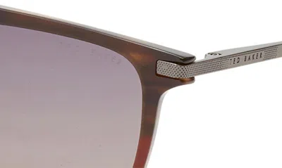 Ted Baker 56mm Polarized Square Sunglasses In Amber