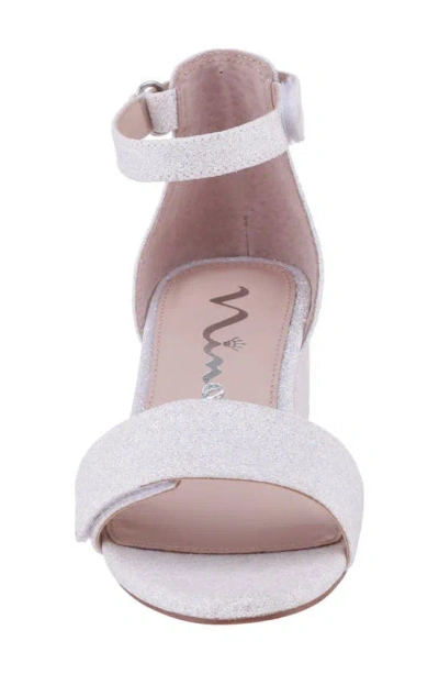 Shop Nina Rejina Ankle Strap Sandal In White Glitter