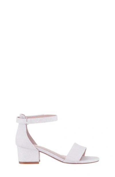 Shop Nina Rejina Ankle Strap Sandal In White Glitter