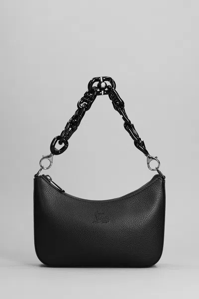 Shop Christian Louboutin Loubila Chain Shoulder Bag In Black Leather