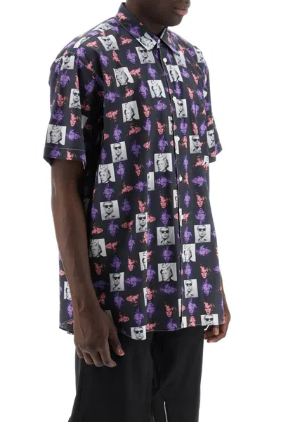 Shop Comme Des Garçons Comme Des Garcons Shirt Short-sleeved Shirt With Andy Warhol Print In Multicolor