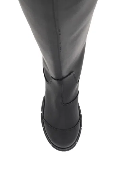 Shop Ganni Recycled Rubber Country Boots In Black