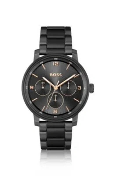Shop Hugo Boss Black Link-bracelet Watch With Tonal Dial Men's Watches In Assorted-pre-pack