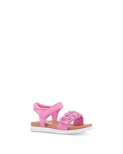 Shop Nina Girls' Neriah Flower Applique Sandals - Toddler In Pink