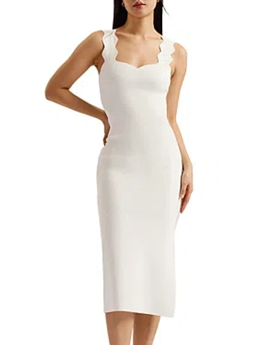 Shop Ted Baker Sharmay Scalloped Dress In Ivory