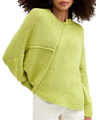 Shop Allsaints Lock Wool Slub Sweater In Zest Lime