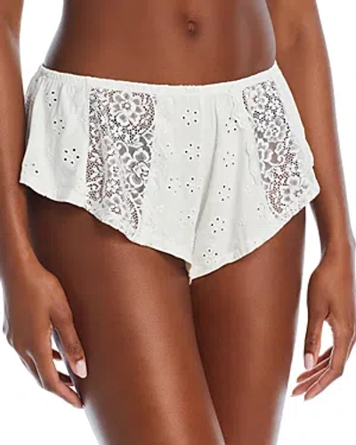 Shop Honeydew Charli Lace Eyelet Shorts In White