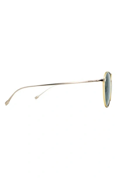 Shop Mita Sustainable Eyewear 53mm Round Sunglasses In Gold/ Matte Gold