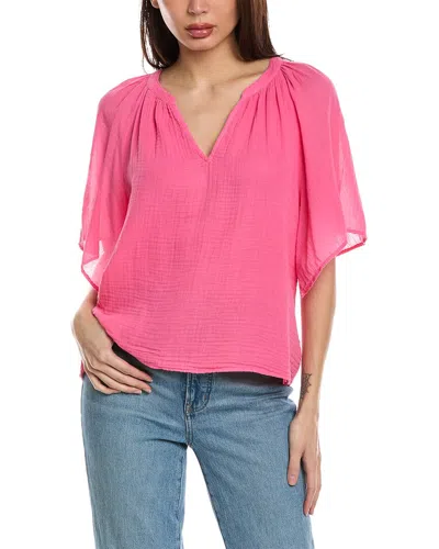 Shop Velvet By Graham & Spencer Bethany Linen-blend Pant In Pink