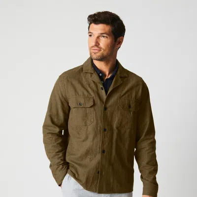 Shop Billy Reid Pelican Gulf Embroidered Overshirt In Green
