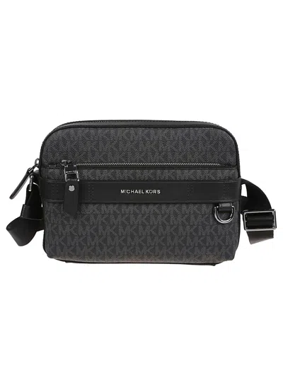 Shop Michael Kors Hudson Logo Utility Crossbody Bag In Black