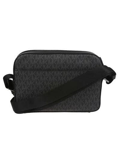 Shop Michael Kors Hudson Logo Utility Crossbody Bag In Black