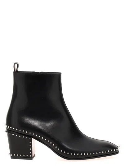 Shop Christian Louboutin Rosalio St Spikes Ankle Boots In Black