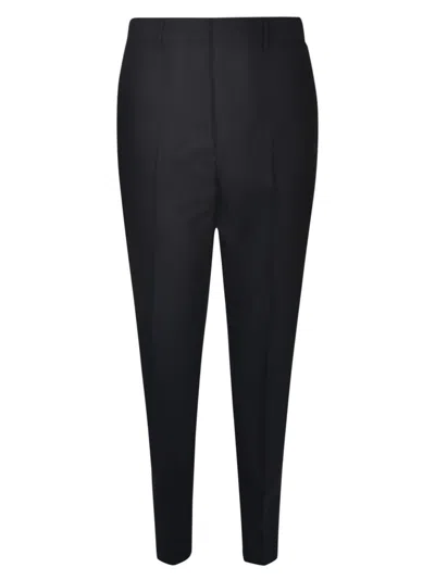 Shop Prada Concealed Trousers In Blue