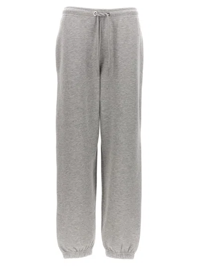 Shop Moncler Lurex Joggers In Gray