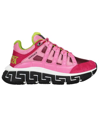 Shop Versace Low-top Sneakers In Pink